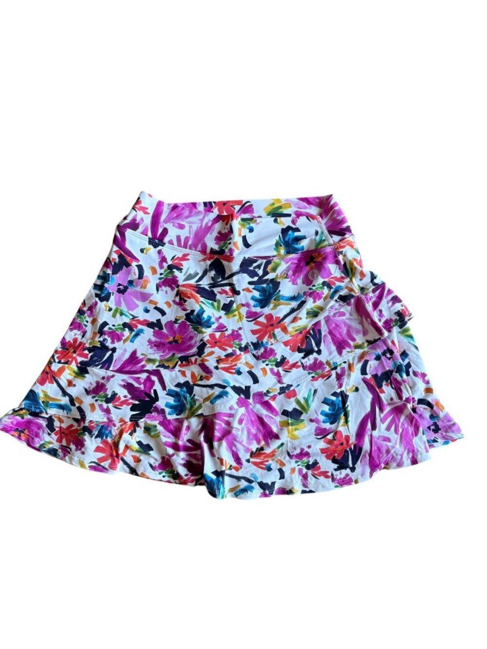Dona Jo Womens Floral Colorful Skort Pickleball Tennis Size Medium